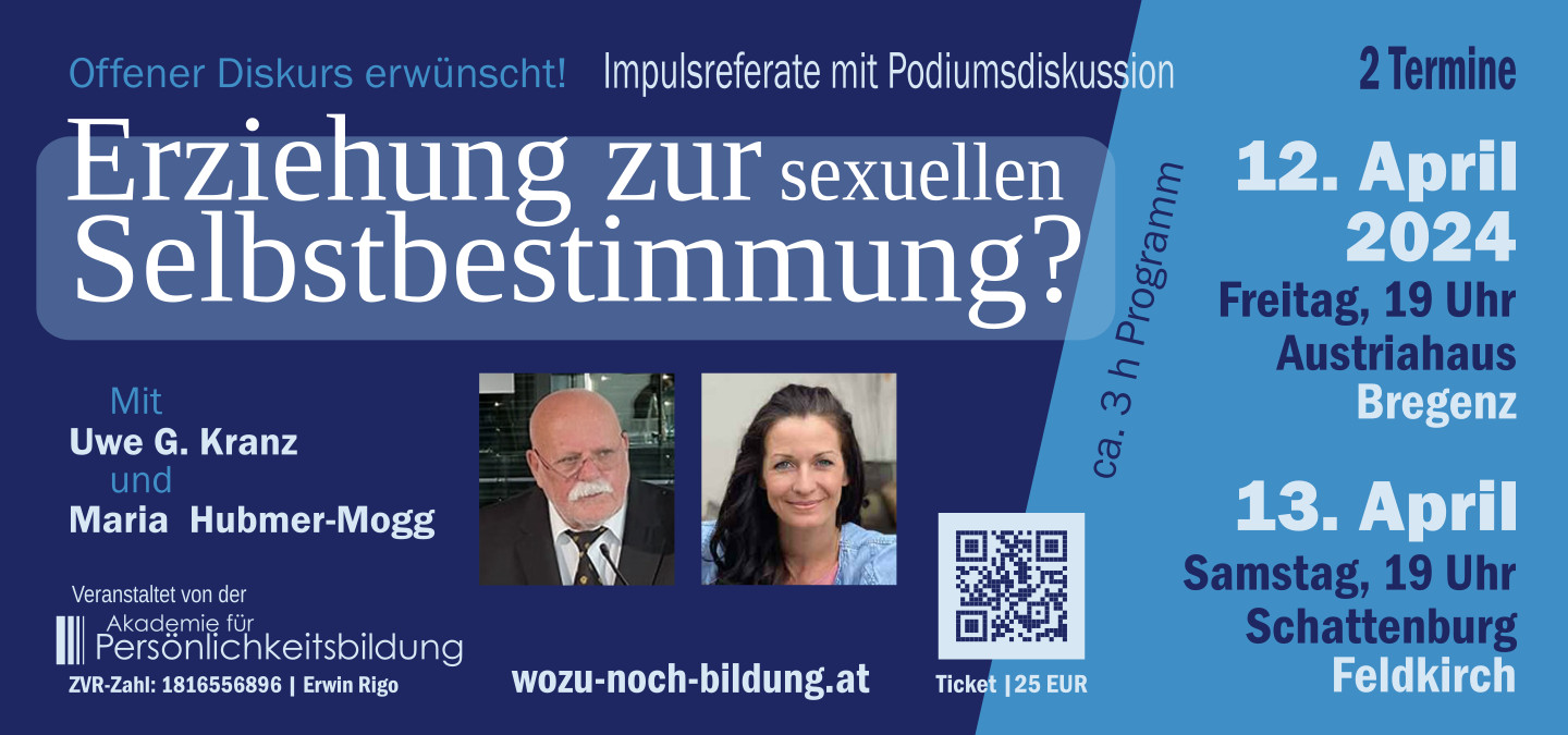 Banner „Erziehung zur (sexuellen) Selbstbestimmung?“